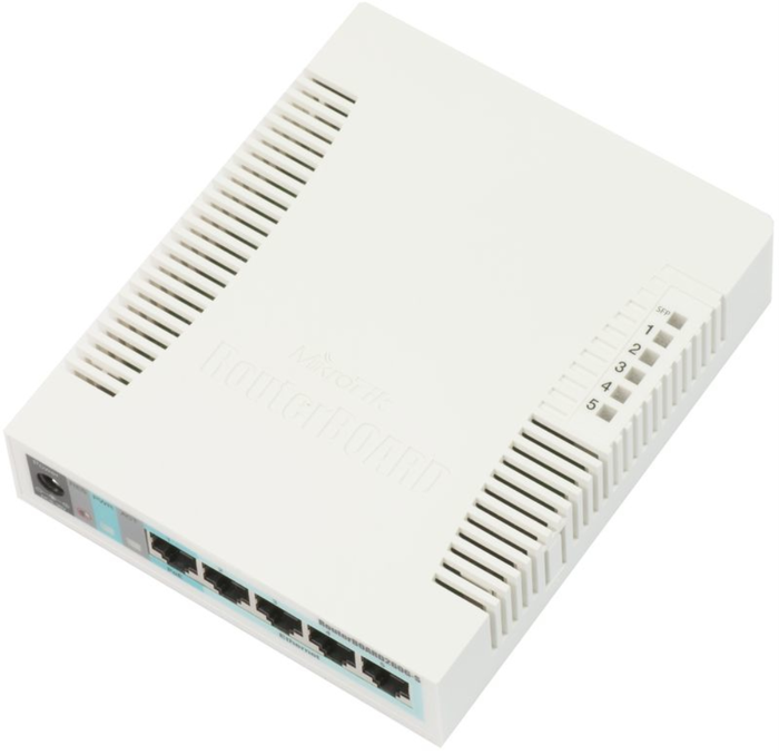 MIKROTIK RB260GS Switch Gigabit Ethernet 5 Puertos RJ-45 con PoE (Power over Ethernet) Blanco MIKROTIK RB260GS Switch Gigabit Ethernet 5 Puertos RJ-45 con PoE (Power over Ethernet) Blanco