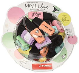 Stabilo Boss Mini Pastellove Marcadores Fluorescentes, Surtido de 6 Colores Pastel, Expositor con 50 Unidades