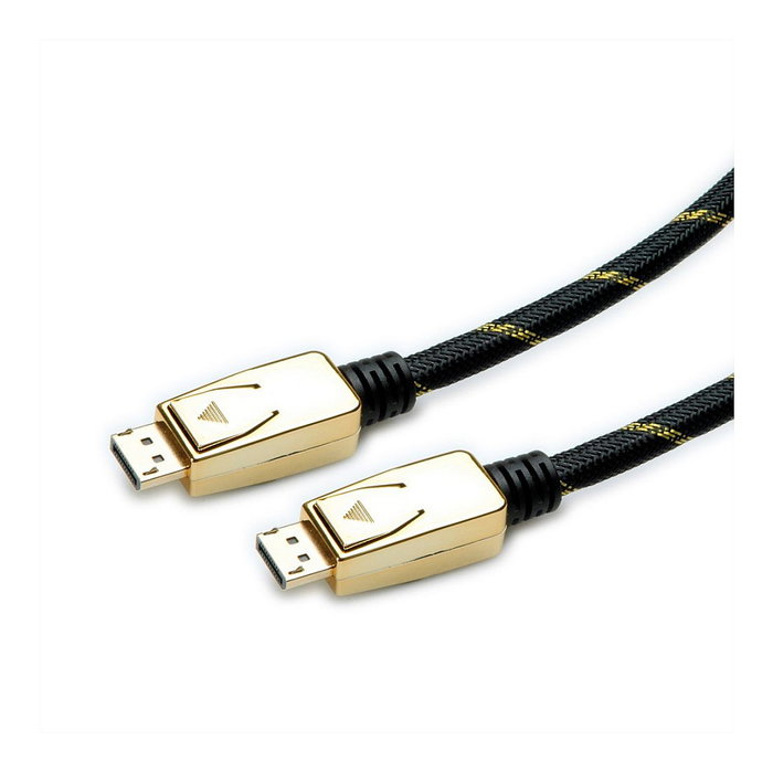 ROLINE Cable DisplayPort 1.4 de 3 m, Negro y Oro ROLINE Cable DisplayPort 1.4 de 3 m, Negro y Oro