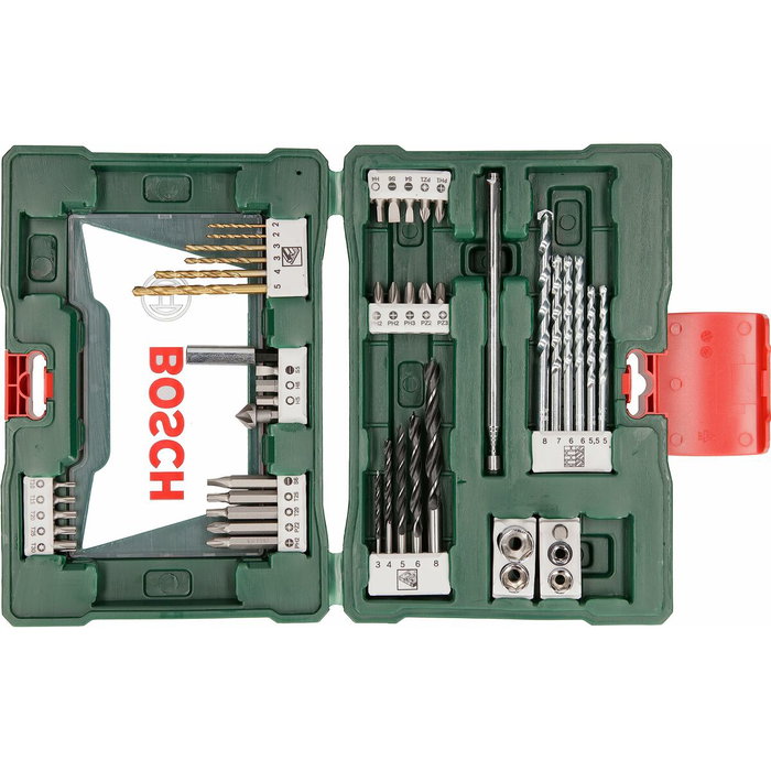 Bosch Juego de brocas y taladros TiN V-Line de 48 piezas con vástago magnético