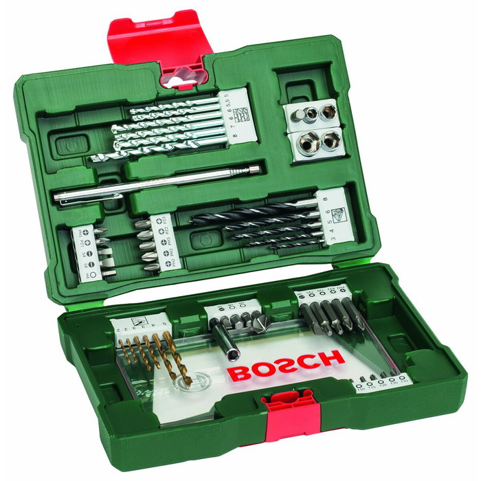 Bosch Juego de brocas y taladros TiN V-Line de 48 piezas con vástago magnético