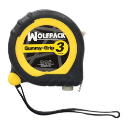 WOLFPACK LINEA PROFESIONAL Flexómetro Gummy Grip de 3 Metros y 16 mm Magnetico con Doble Freno