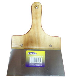 Espátula de emplastar SIFER de acero con mango de madera de 120 mm