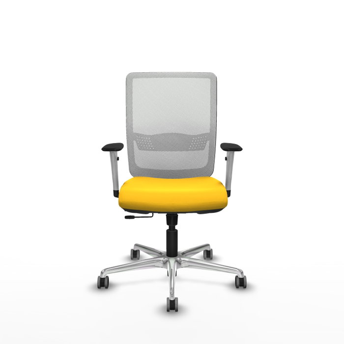 PIQUERAS Y CRESPO Silla de oficina Haches Amarillo y Blanco