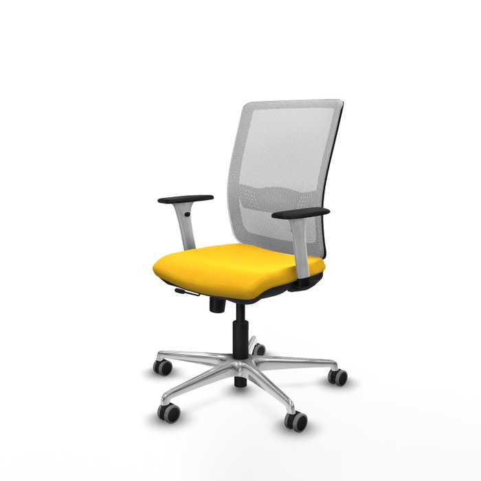 PIQUERAS Y CRESPO Silla de oficina Haches Amarillo y Blanco