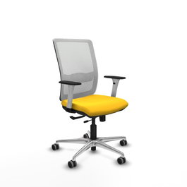 PIQUERAS Y CRESPO Silla de oficina Haches Amarillo y Blanco
