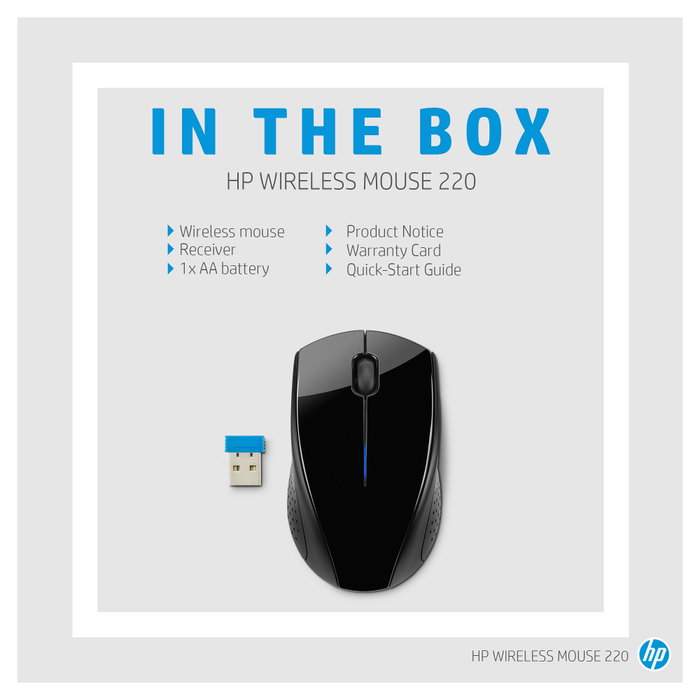 HP Wireless Mouse 220 Negro