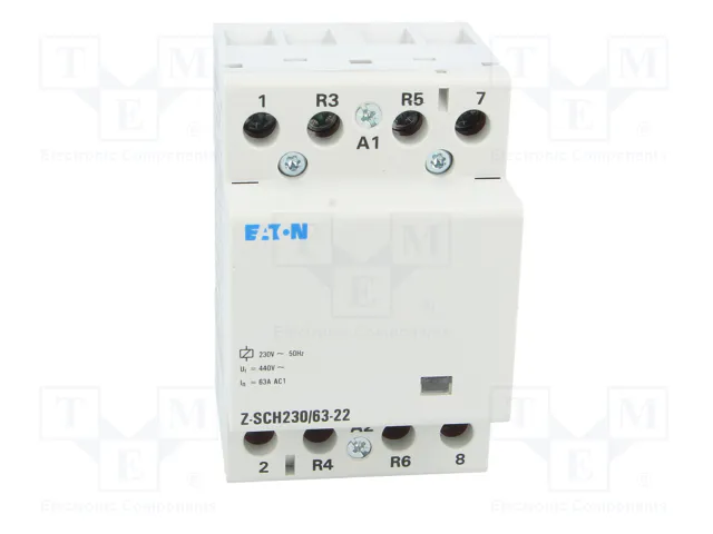 EATON ELECTRIC Contactor de Instalación Modular Z-SCH 4-polar 63A 230VAC EATON ELECTRIC Contactor de Instalación Modular Z-SCH 4-polar 63A 230VAC