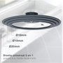 Vassary Tapa universal de silicona para ollas y sartenes 16 - 18 - 20 cm