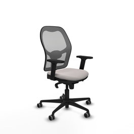 PIQUERAS Y CRESPO Silla de oficina Jorquera con mecanismo Sincro, Blanco y Gris
