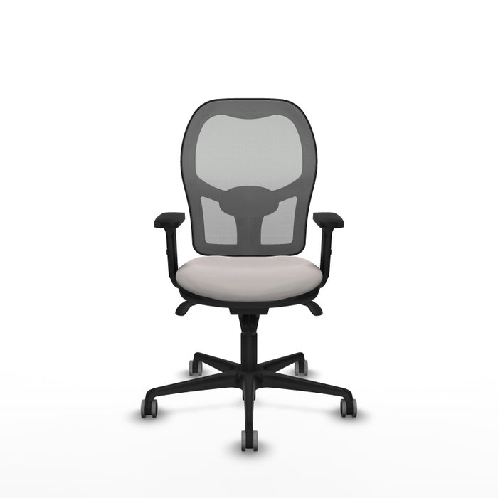 PIQUERAS Y CRESPO Silla de oficina Jorquera con mecanismo Sincro, Blanco y Gris