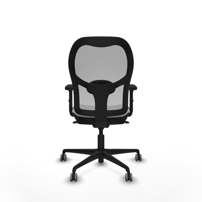 PIQUERAS Y CRESPO Silla de oficina Jorquera con mecanismo Sincro, Blanco y Gris