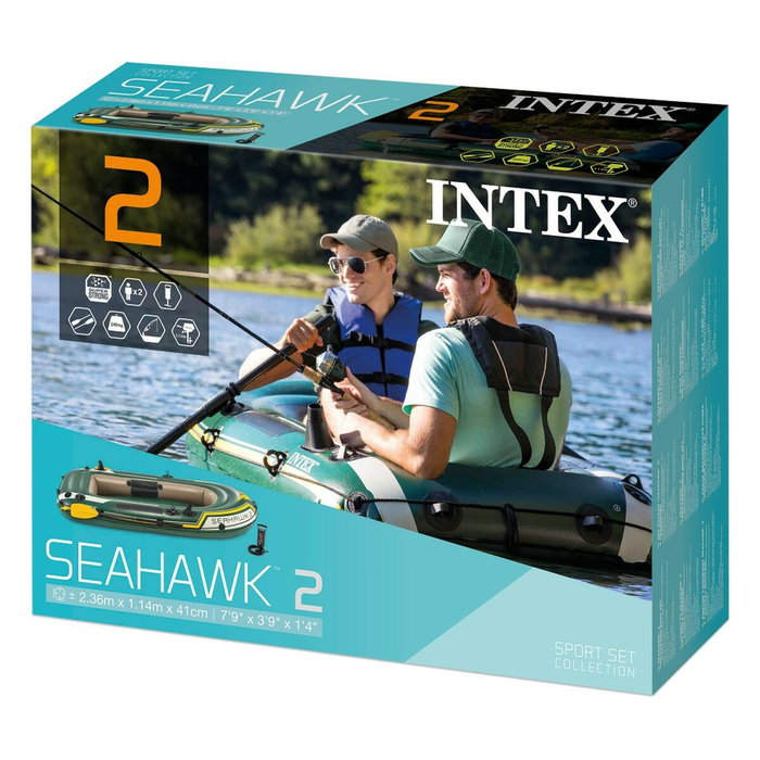 Barca Hinchable Intex Seahawk 2 Verde 236 x 41 x 114 cm Barca Hinchable Intex Seahawk 2 Verde 236 x 41 x 114 cm