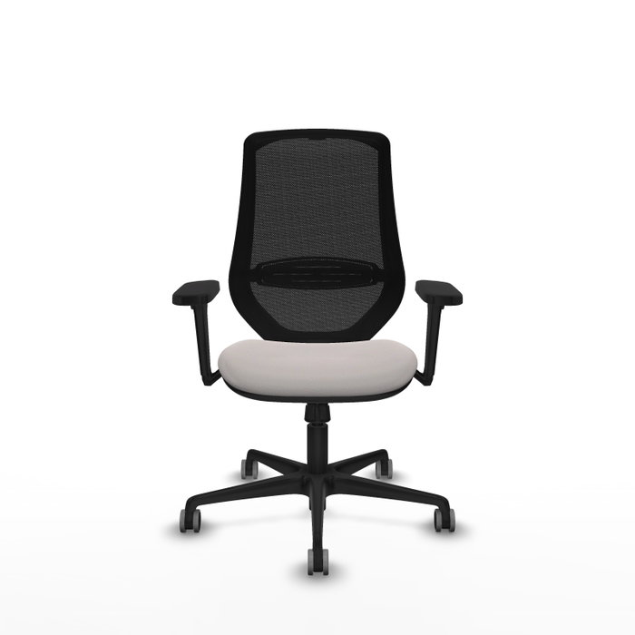 PIQUERAS Y CRESPO Silla de oficina Mardos con mecanismo Sincro, Blanco/Negro