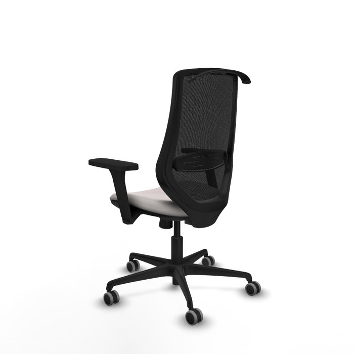 PIQUERAS Y CRESPO Silla de oficina Mardos con mecanismo Sincro, Blanco/Negro