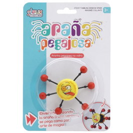 Jeux 2 momes Araña Pegajosa Colores Surtidos Lila Amarillo Verde Rojo Se Pega a la Ventana Juguete Divertido d.8 cm h.2 cm