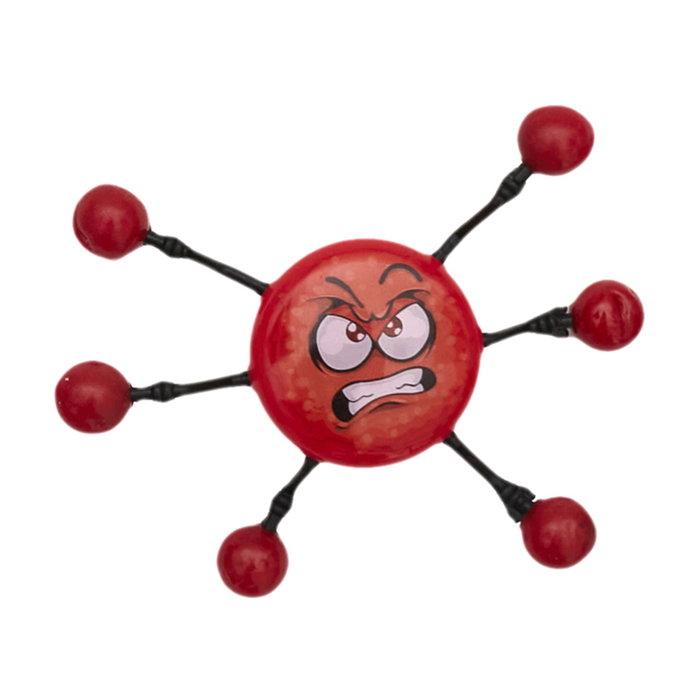 Jeux 2 momes Araña Pegajosa Colores Surtidos Lila Amarillo Verde Rojo Se Pega a la Ventana Juguete Divertido d.8 cm h.2 cm