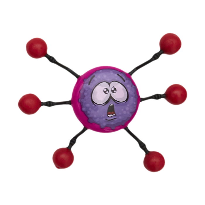 Jeux 2 momes Araña Pegajosa Colores Surtidos Lila Amarillo Verde Rojo Se Pega a la Ventana Juguete Divertido d.8 cm h.2 cm