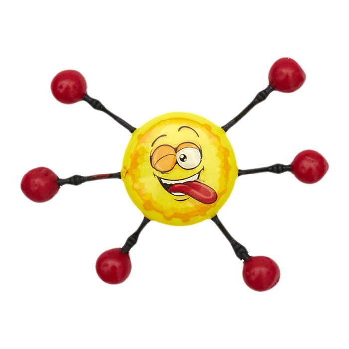 Jeux 2 momes Araña Pegajosa Colores Surtidos Lila Amarillo Verde Rojo Se Pega a la Ventana Juguete Divertido d.8 cm h.2 cm