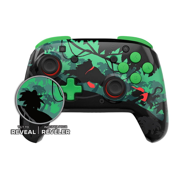 Turtle Beach Rematch Wireless Mando Inalámbrico para Nintendo Switch, Switch 2, Lite y OLED, Gamepad, Donkey Kong Reveal, Negro/Verde, Batería Recargable 40h