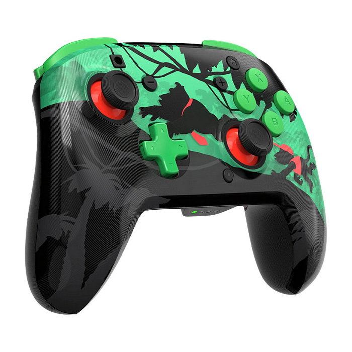 Turtle Beach Rematch Wireless Mando Inalámbrico para Nintendo Switch, Switch 2, Lite y OLED, Gamepad, Donkey Kong Reveal, Negro/Verde, Batería Recargable 40h