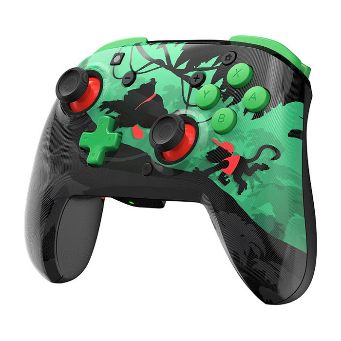 Turtle Beach Rematch Wireless Mando Inalámbrico para Nintendo Switch, Switch 2, Lite y OLED, Gamepad, Donkey Kong Reveal, Negro/Verde, Batería Recargable 40h