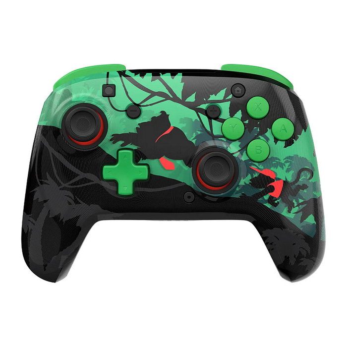 Turtle Beach Rematch Wireless Mando Inalámbrico para Nintendo Switch, Switch 2, Lite y OLED, Gamepad, Donkey Kong Reveal, Negro/Verde, Batería Recargable 40h