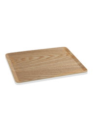 Hermia NTR0025 Bandeja de Madera y Beige 36 x 28 cm Decoración Hogar