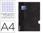 Oxford Libreta Escolar Openflex tapa flexible Optik Paper 48 hojas Din A4 Cuadro 5 mm Negro