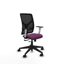 PIQUERAS Y CRESPO Silla de oficina Motilla con mecanismo Sincro/Traslack Morado y Negro