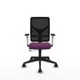 PIQUERAS Y CRESPO Silla de oficina Motilla con mecanismo Sincro/Traslack Morado y Negro