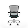 PIQUERAS Y CRESPO Silla de oficina Haches con mecanismo Sincro/Traslack Turquesa y Gris