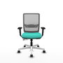 PIQUERAS Y CRESPO Silla de oficina Haches con mecanismo Sincro/Traslack Turquesa y Gris