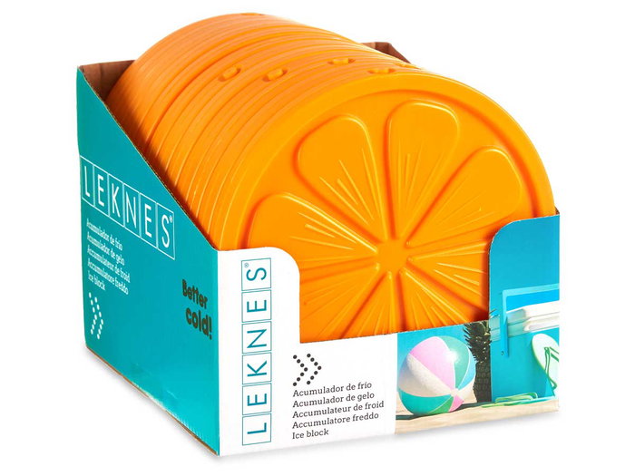 Leknes Acumulador Frío Naranja 17.5x1.5x17.5 cm (Set de 24)