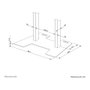 Newstar Neomounts AFP-875BL Bodenplatte - Placa de Suelo Acero Negro para FL55-875BL1/WL55-875BL1, Ancho 864 mm