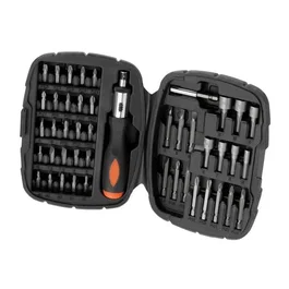Black + Decker Juego de Atornillar de 45 Piezas con Destornillador de Trinquete y Brocas