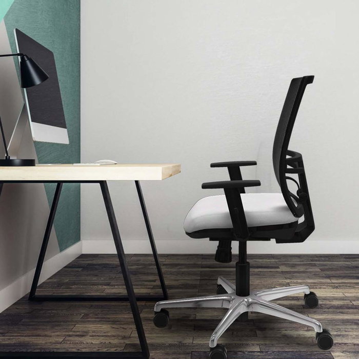 PIQUERAS Y CRESPO Silla de oficina Yunquera con mecanismo Sincro, Gris claro y Negro PIQUERAS Y CRESPO Silla de oficina Yunquera con mecanismo Sincro, Gris claro y Negro