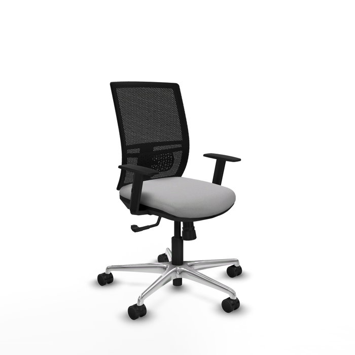PIQUERAS Y CRESPO Silla de oficina Yunquera con mecanismo Sincro, Gris claro y Negro PIQUERAS Y CRESPO Silla de oficina Yunquera con mecanismo Sincro, Gris claro y Negro