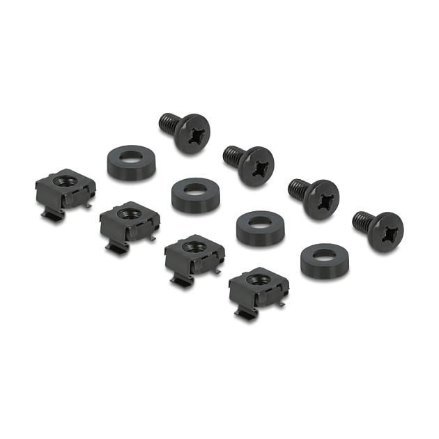 DeLOCK Panel de gestión de cables de 19 pulgadas con cepillo y 2 aberturas 1U negro
