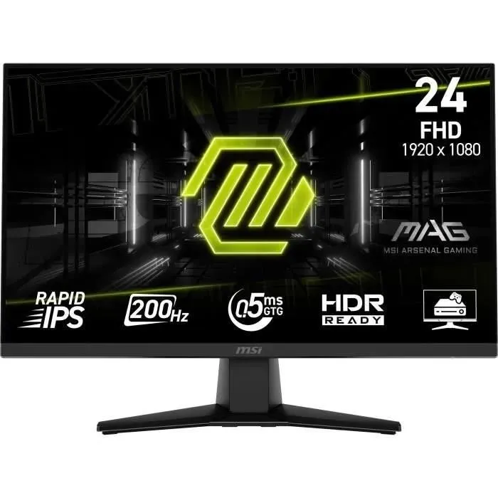 MSI MAG242F Pantalla Gamer para PC 24 Pulgadas FHD 200 Hz Panel IPS 0,5 ms MSI MAG242F Pantalla Gamer para PC 24 Pulgadas FHD 200 Hz Panel IPS 0,5 ms
