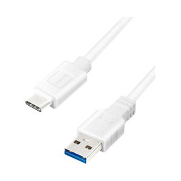 LogiLink Cable USB 3.2 Gen1 USB-C a USB-A, 5 Gbps, 60W, 0,5 m, blanco