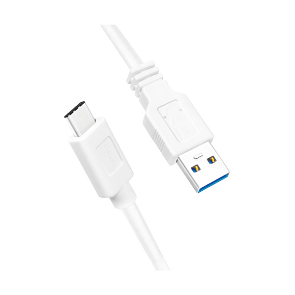 LogiLink Cable USB 3.2 Gen1 USB-C a USB-A, 5 Gbps, 60W, 0,5 m, blanco