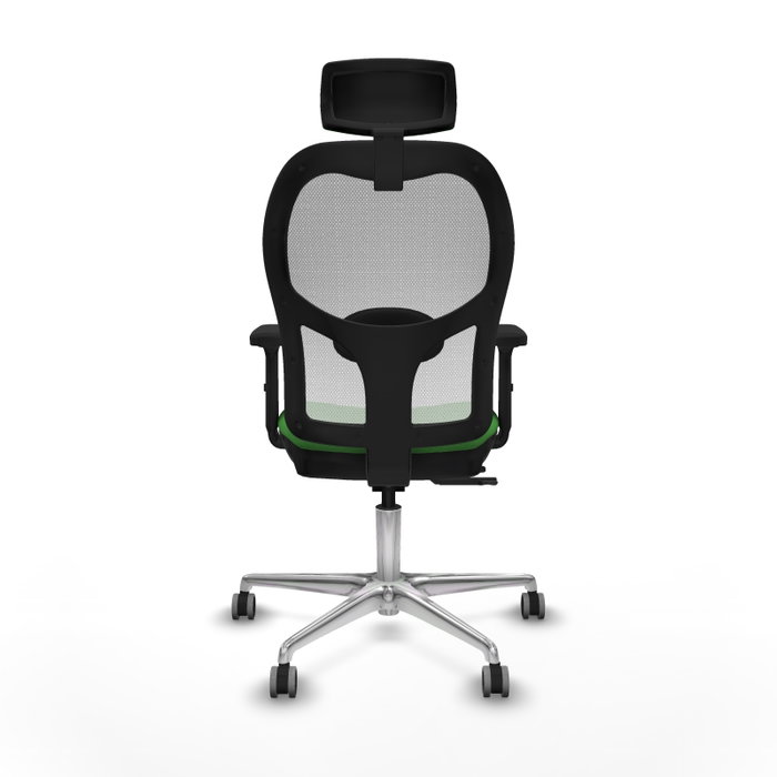 PIQUERAS Y CRESPO Silla de oficina Jorquera con mecanismo Sincro/Traslack Verde y Blanco