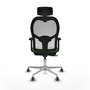 PIQUERAS Y CRESPO Silla de oficina Jorquera con mecanismo Sincro/Traslack Verde y Blanco