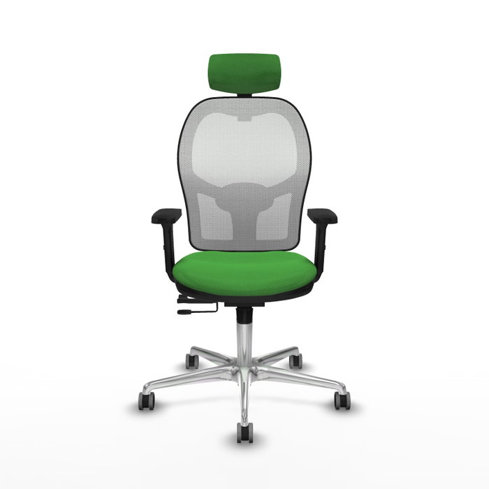 PIQUERAS Y CRESPO Silla de oficina Jorquera con mecanismo Sincro/Traslack Verde y Blanco