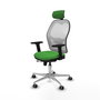 PIQUERAS Y CRESPO Silla de oficina Jorquera con mecanismo Sincro/Traslack Verde y Blanco