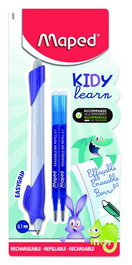 Boligrafo Borrable Maped Kidy Learn Magic Surtido Con Adaptador (Tinta Azul) Blister De 1 (Incluye 2 Recambios) (Set de 12)