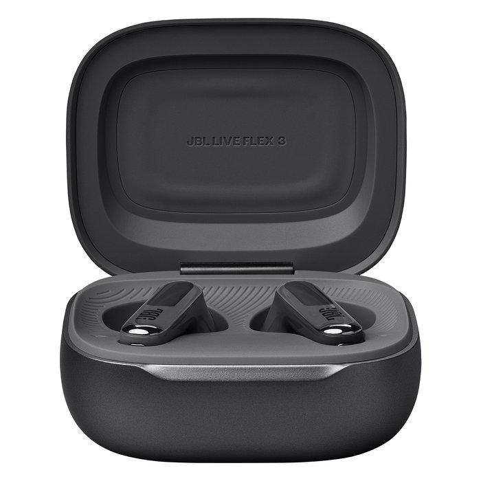 JBL Live Flex 3 OE Auriculares Inalámbricos Bluetooth con Cancelación Activa de Ruido True Adaptive, 24h Batería, Negro - IP54, Control Táctil