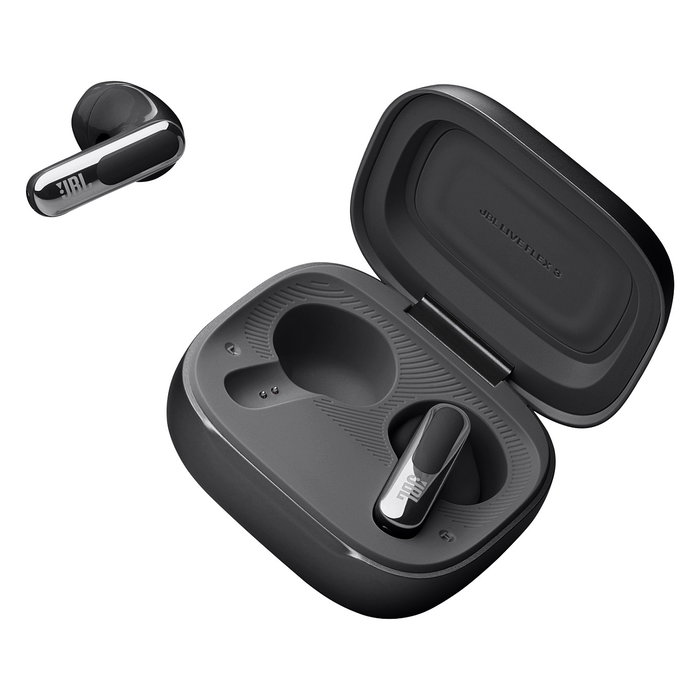 JBL Live Flex 3 OE Auriculares Inalámbricos Bluetooth con Cancelación Activa de Ruido True Adaptive, 24h Batería, Negro - IP54, Control Táctil