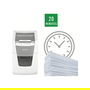 Leitz IQ Autofeed Small Office 100 Trituradora de Papel 80110000, Corte Cruzado 4 x 30 mm, 250 Hojas, 34 L, 55 dB, P-4, Blanco y Gris